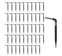THXFUNAREA Riego por Goteo Goteros Angulo 4/7 mm Estacas Riego 10 cm Emisores Riego Jardin Sistema Irrigacion 50 Piezas Negro