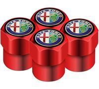 THXGFW 4 Piezas Tapones de Válvula de Neumático para Alfa Romeo Spider Giulia Giulietta 147 159 4c 8c Mito GTV, Rueda Tapones Antipolvo Válvula Neumático Accesorios Neumáticos