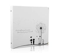 ThxMadam Scrapbook Álbum de Fotos Libro de Visitas de Boda con 50 Páginas Negras Presentes para Regalo de Valentín Día de Aniversario Navidad Cumpleaños para Esposa Hija Madre, Diente de león A