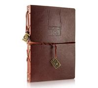 ThxMadam Scrapbook Cuero Álbum de Fotos Álbumes de Recortes Libro de Visitas de Boda con 60 Páginas Negras para Regalo de Valentín Día de Aniversario Navidad Cumpleaños para Esposa Hija Madre