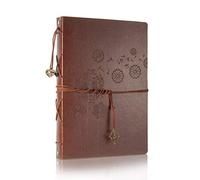 ThxMadam Scrapbook Cuero Álbum de Fotos Álbumes de Recortes Libro de Visitas de Boda con 60 Páginas Negras para Regalo de Valentín Día de Aniversario Navidad Cumpleaños para Esposa Hija Madre