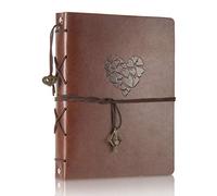 ThxMadam Scrapbook Cuero Álbum de Fotos Álbumes de Recortes Libro de Visitas de Boda con 60 Páginas Negras para Regalo de Valentín Día de Aniversario Navidad Cumpleaños para Esposa Hija Madre