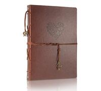 ThxMadam Scrapbook Cuero Álbum de Fotos Álbumes de Recortes Libro de Visitas de Boda con 60 Páginas Negras para Regalo de Valentín Día de Aniversario Navidad Cumpleaños para Esposa Hija Madre