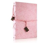 ThxMadam Scrapbook Cuero Álbum de Fotos Libro de Visitas de Boda con 60 Páginas Negras Presentes para Regalo de Valentín Día de Aniversario Navidad Cumpleaños para Esposa Hija Madre