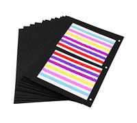 ThxMadam Scrapbooking Papel Negro 23x19CM, 20pcs extra de recarga páginas de fotos libro en blanco de papel bricolaje recortes álbum de foto 24.5x21.5CM, para álbum’Marrón/Negro Medio’