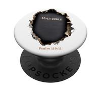 Thy Word Have I Hid in Mine Heart - Psalm 119:11 Bible Faith PopSockets PopGrip Adhesivo