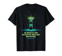 Thy Word is a Lamp unto My Feet - Psalm 119:10 Faith Verse Camiseta