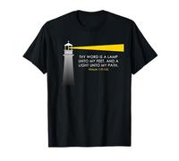 Thy Word is a Lamp unto My Feet - Psalm 119:10 Faith Verse Camiseta