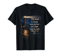 Thy Word is a Lamp Unto My Feet - Psalm 119:10 Faith Verse Camiseta