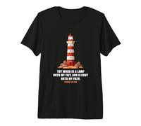 Thy Word is a Lamp Unto My Feet - Psalm 119:10 Faith Verse Camiseta Premium