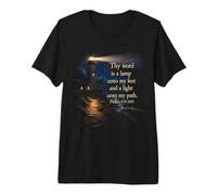 Thy Word is a Lamp Unto My Feet - Psalm 119:10 Faith Verse Camiseta Premium