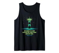 Thy Word is a Lamp unto My Feet - Psalm 119:10 Faith Verse Camiseta sin Mangas