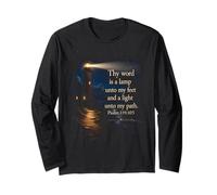 Thy Word is a Lamp Unto My Feet - Psalm 119:10 Faith Verse Manga Larga
