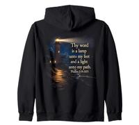 Thy Word is a Lamp Unto My Feet - Psalm 119:10 Faith Verse Sudadera con Capucha