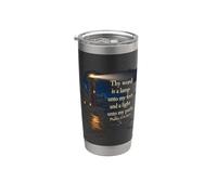 Thy Word is a Lamp unto My Feet - Psalm 119:10 Faith Verse Vaso térmico de acero inoxidable de doble pared