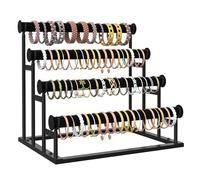 THYGIFTREE Expositor de joyas con 4 niveles, soporte para pulsera de terciopelo extraíble