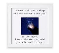 THYGIFTREE Regalos conmemorativos de aborto espontáneo para mamá en duelo - Marco de fotos decorativo de luna y estrellas - Regalo de condolencias por pérdida de bebé - Promesa de buenas noches