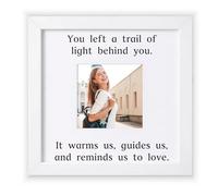 THYGIFTREE Regalos de condolencias por la pérdida de mamá y esposa, marco de fotos conmemorativo para la pérdida de tu mejor amiga, regalo inspirador de duelo de sendero de luz, decoración cálida de