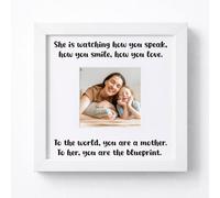 THYGIFTREE Regalos significativos para mamá de parte de la hija - Marco de fotos con cita de Blueprint - Regalo de mentor de modelo a seguir para el día de la madre, cumpleaños - Homenaje sentimental