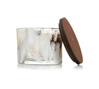 Thymes Frasier Fir Statement - Vela perfumada de 3 mechas con notas crujientes de agujas de abeto siberiano, madera de cedro y sándalo relajante, fragancia de lujo para el hogar, vela plateada (12.5