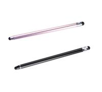 Thyonta 2 lápices capacitivos para pantallas táctiles, lápiz capacitivo universal de doble cabeza para iPad, iPhone, Samsung Galaxy, Huawei, Xiaomi, etc. (negro y rosa)