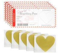 Thyonta 5 juegos de tarjetas para rascar de viaje, memorables, tarjeta de embarque, tarjeta de embarque, sobre conveniente para escribir mensajes personales, regalos temáticos de viaje