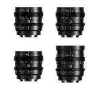 Thypoch Simera-C Cine - Kit de 4 lentes para montura Sony E | Apertura T1.5, cobertura de marco completo, lanzamiento de enfoque de 210 grados, ideal para documentales, viajes y cardán