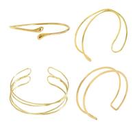 Thyrhntr Brazalete dorado para mujer, Talla única, aleación, Ámbar