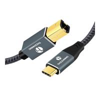 Thzzhnno Cable de impresora USB B a USB C 2M, Cable USB C a USB B para MacBook Pro, cable MIDI para piano digital Yamaha Casio y teclado MIDI, controlador de DJ