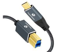 Thzzhnno Cable de Impresora USB B a USB C 3.0 de 3M, Tipo C a Tipo B por Estación de Llegada Escáner de Discos Rígidos Externos