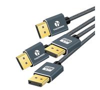 Thzzhnno Cable DisplayPort 4K 1M 2 Unidades, Cable DisplayPort a DisplayPort 1.2 Cable para laptop, PC, Monitor