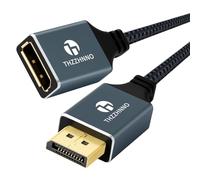 Thzzhnno Cable Extensión DisplayPort 2M, Cable DisplayPort 1.2 Macho a Hembra Soporta 4K@60Hz para Monitor de juegos