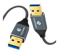 Thzzhnno Cable USB 3.0 de 0.5M, USB Type A Cable 5Gbps de Datos Para con Cámara, Reproductor de DVD, TV, Luz Flash, Concentrador, Monitor, Altavoz