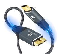 Thzzhnno Cable USB C a Micro B 2M, USB Tipo C a Micro B 5Gbps Compatible con MacBook Pro/Air/iPad/Tablet/Samsung Galaxy S24/WD Seagate