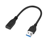 Thzzhnno Cable USB C Hembra a A Macho 0,2M, 3.1 Gen 2 Tipo C a A 10Gbps, Adaptador de Transferencia de Datos, Cable de Extensión de Carga para Samsung, MacBook, Thunderbolt