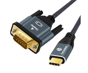 Thzzhnno Câble USB C vers VGA 3M, conversion USB type C vers VGA 1080P@60Hz Pour ordinateurs portables, téléphones portables, tablettes, téléviseurs HD, moniteurs et projecteurs