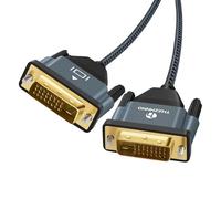 Thzzhnno DVI a DVI Cable 5M, Chapado en oro y Trenzado Macho DVI D 24 +1 a DVI Cable de Alta Resolución 2560x1600 1080P para Juegos, DVD, Ordenador Portátil, HDTV, PC, Display