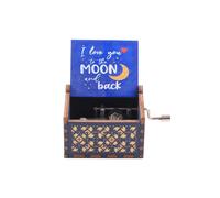 (Ti amo) Nuovo carillon a manovella in legno con tema musicale di Buon Natale, carillon Jurassic Park