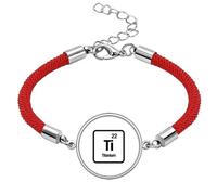 Ti Checal Element Chem Science Lucky - Pulsera de cuerda roja hecha a mano