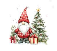 ti-flair 20 servilletas de papel con diseño de gnomo en el árbol de Navidad, 33 x 33 cm
