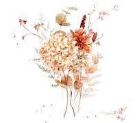 ti-flair 20 servilletas flores, jardín y naturaleza Flores individuales con aspecto desgastado como decoración de mesa. Servilletas de papel con motivo. También para técnica decoupage y servilleta 33