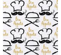 ti-flair Bon Appetit - Servilletas de papel de 33 x 33 cm, 20 unidades con texto en alemán - alta calidad y sostenible - servilletas de papel desechables de 3 capas - Buen appetito para cumpleaños,