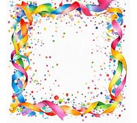 ti-flair Servilletas de papel 33 x 33 cm, 3 capas, 20 unidades, alta calidad y sostenibles, servilletas de cumpleaños desechables, servilletas de papel con guirnaldas de colores y confeti para