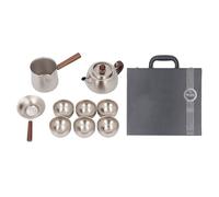 Ti Teapot Set with 45ml Tea Cups 350ml Serving Cup 350ml Insulated Tea Pot with Strainer Heat Handle Rustproof For Home Office