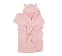 Ti TIN | Albornoz Infantil para Niño o Niña con Capucha y Bolsillos Laterales | Muy Suave y Absorbente | Rizo de Toalla 100% Algodón | Talla 6 años | Diseño Capucha con Orejas | Color Rosa
