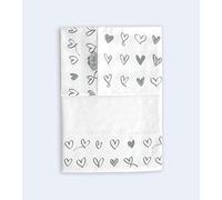 Ti TIN | Conjunto de Sábanas para Cuna de 60x120 | Pack de 3 Piezas (Encimera + Bajera Ajustable con Elásticos + Funda Almohada) | Ropa para Cuna | Popelín 100% Algodón