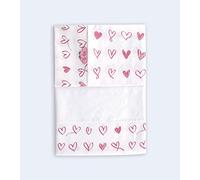 Ti TIN | Conjunto de Sábanas para Cuna de 60x120 | Pack de 3 Piezas (Encimera + Bajera Ajustable con Elásticos + Funda Almohada) | Ropa para Cuna | Popelín 100% Algodón