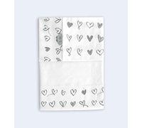 Ti TIN | Conjunto de Sábanas para Minicuna de 50x80 | Pack de 3 Piezas (Encimera + Bajera Ajustable con Elásticos + Funda Almohada) | Ropa para Cuna | Popelín 100% Algodón