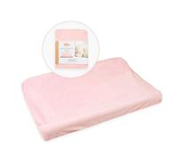 Funda para Cambiador de Bebé, 80x50 cm, Microfibra Suave y Absorbente, Ajuste Elástico Perfecto, Lavable, Hecho en España - Rosa