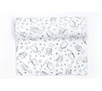 Ti TIN Muselina 100% Algodón 120 x 120 cm, Transpirable, Ligera y Suave, Ideal para bebés de 0-36 Meses, fácil Lavado y Secadora, Fabricada en España, Estampado de Gatitos Color Turquesa